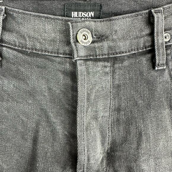 Hudson Bryon Straight 38x34 Black Button Fly Jeans - Picture 3 of 10
